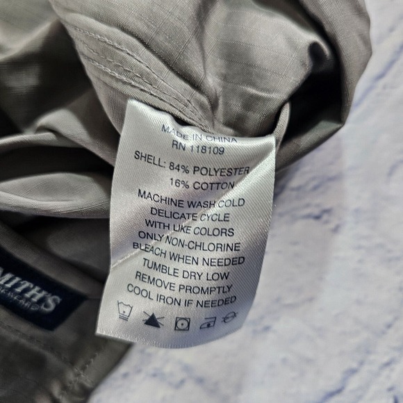 Smith's Workwear Ripstop Hiking Shirt Button Gray MENS SIZE M - Picture 5 of 6